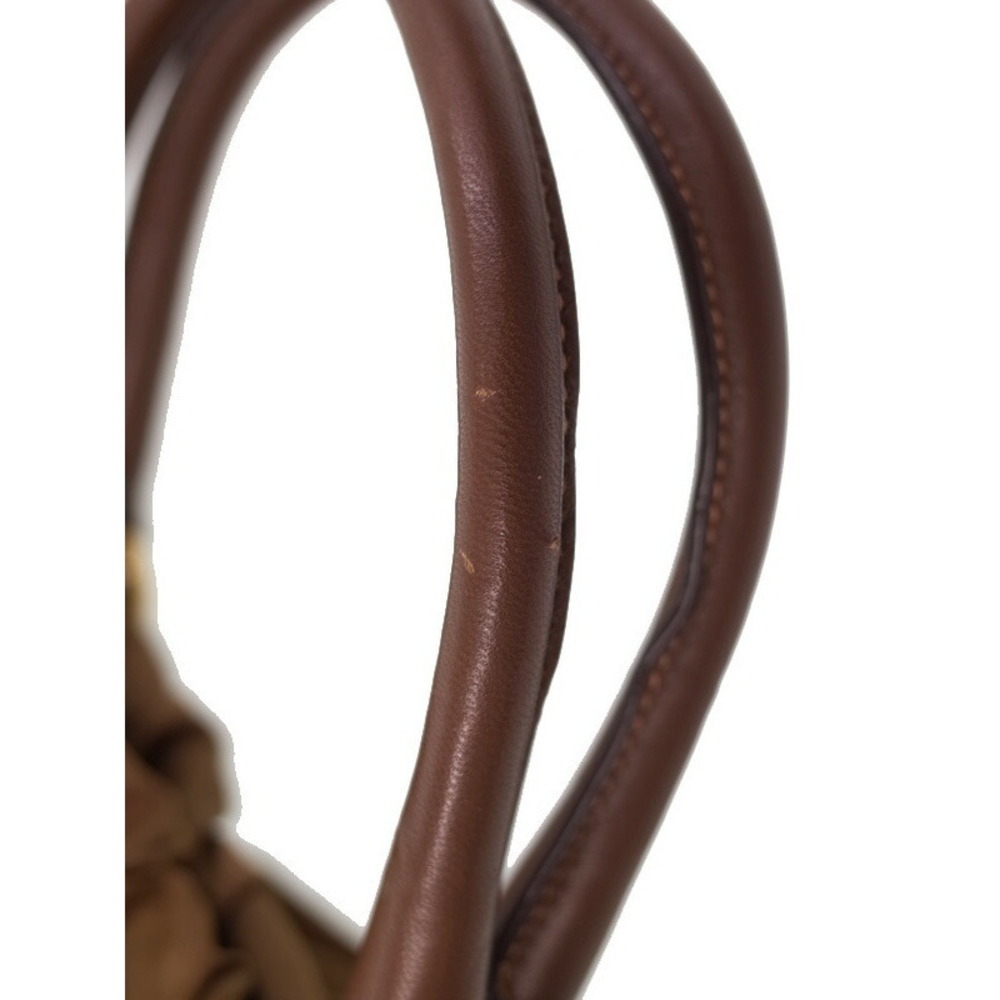 Prada brown Leather jacquard handbag Tessuto - Picture 4 of 9